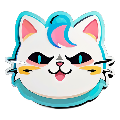 cat crying sticker