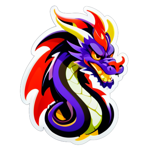 A mascot of dragon sticker