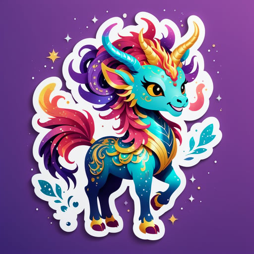 Glitzernder Qilin sticker