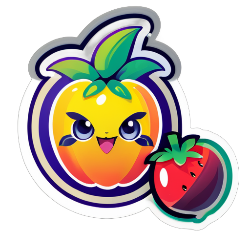 fruta de pomelo poner una pequeña imagen de una bolsa de compras en la imagen de pomelo. Necesito hacerlo para mi tienda en línea, el nombre de mi tienda en línea es 'ShadGoct' logo sticker