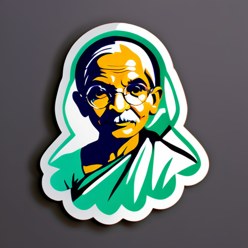 mahatma Gandhi female  sticker