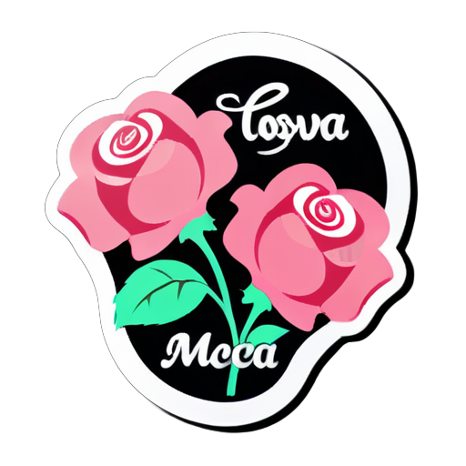 a rose that has a text that says my sisters mayra, blanca and ana I love them very much sticker