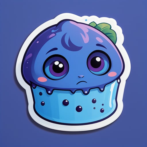 Shy Blueberry sticker