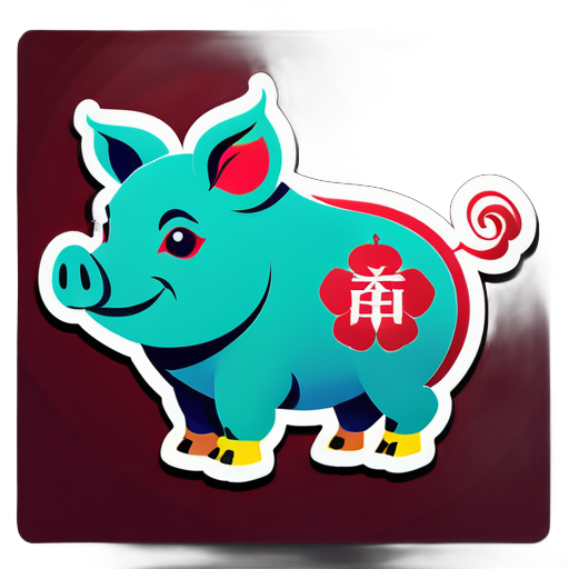 Twelve Chinese Zodiac Pig sticker