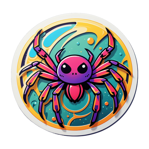 Listige Spinne Weber sticker