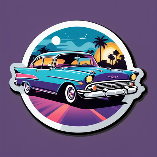 Car Cruise Night sticker