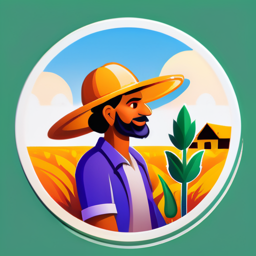 Agriculteur indien sticker