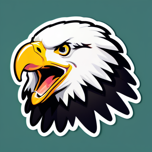 einen weiskopfseeadler der lacht sticker