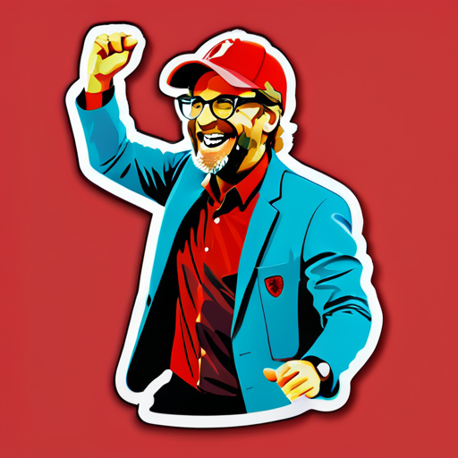 Jurgen Klopp dancing in a nightclub sticker