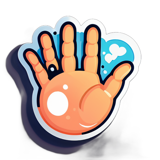 Bye bye chubby hand sticker