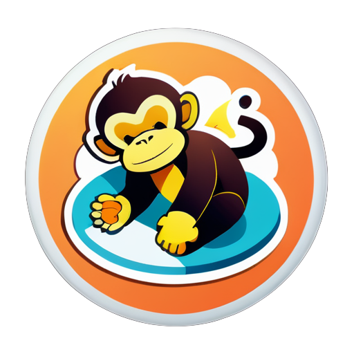 massagem pelo macaco sticker