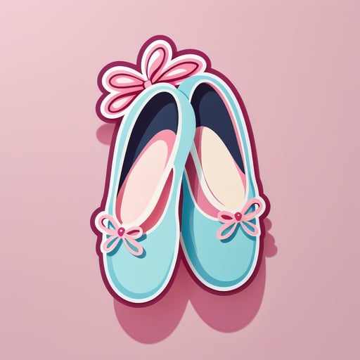 Elegantes zapatillas de ballet sticker