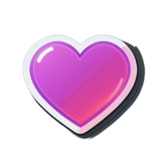 Please generate high-definition images with heart-shaped shapes and jewelry categories sticker