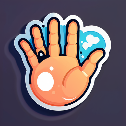 Tschüss, pummelige Hand sticker