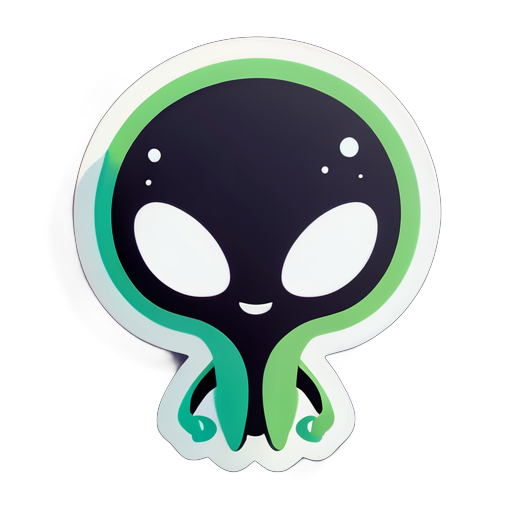 Alienígena simples sticker