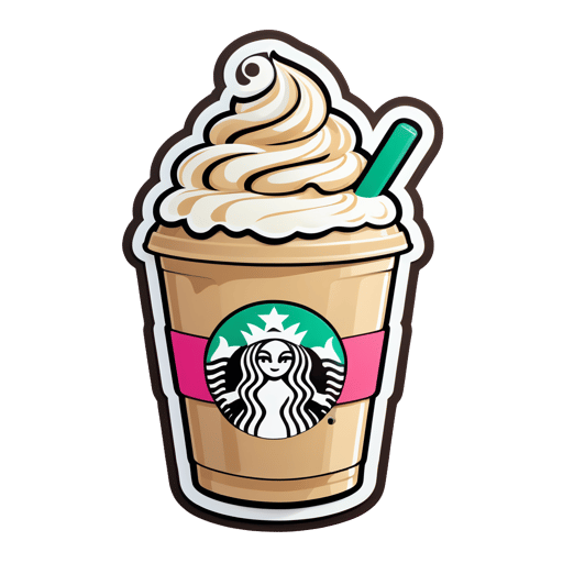 niedlicher Frappuccino sticker