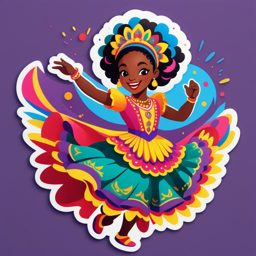 Danseur de festival jubilant sticker