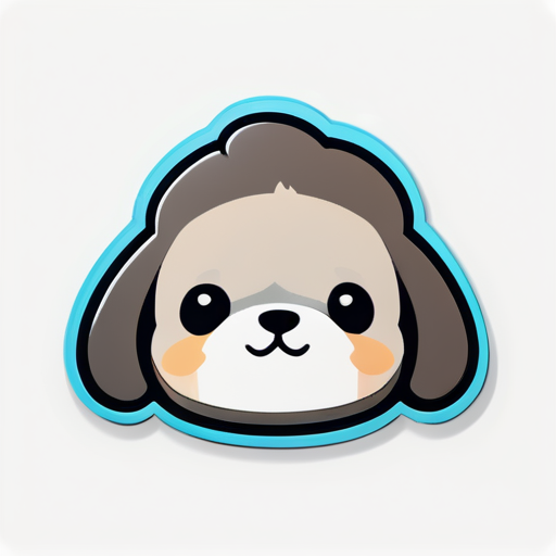 line puppy sticker