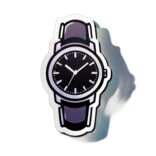 Uhr mit Hand sticker