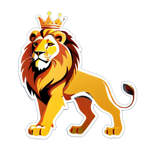 lion royal sticker