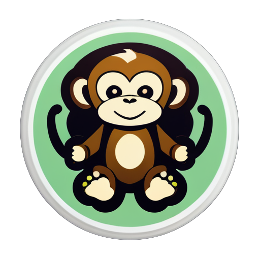 massage by monkey sticker