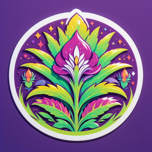 Tầm nhìn hoa Vervain sôi động sticker