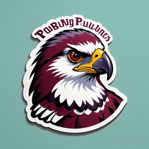 Plump Burgunder Falken sticker