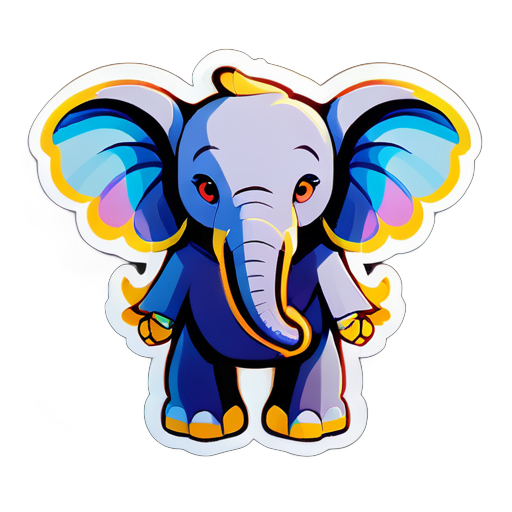 elephant with wings sticker