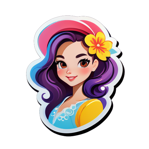 A beautiful woman sticker