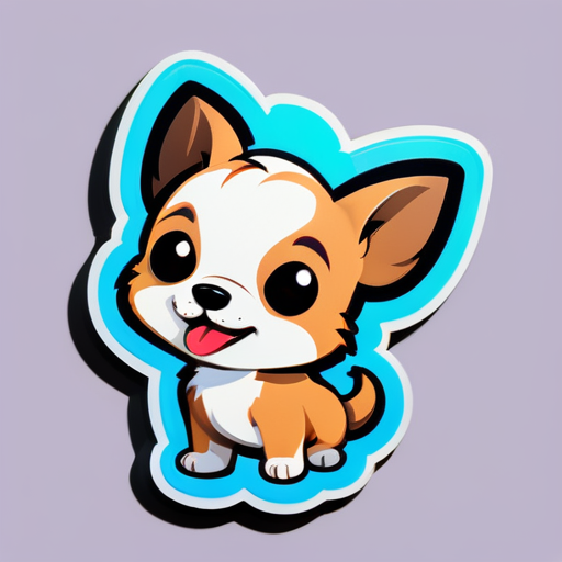 a cute dog sticker