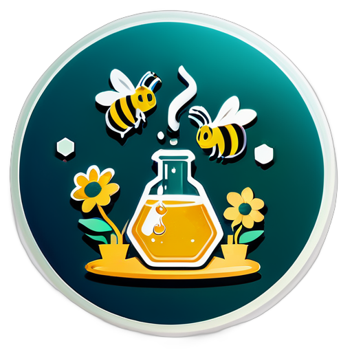 chemistry lab and honey bees
 sticker