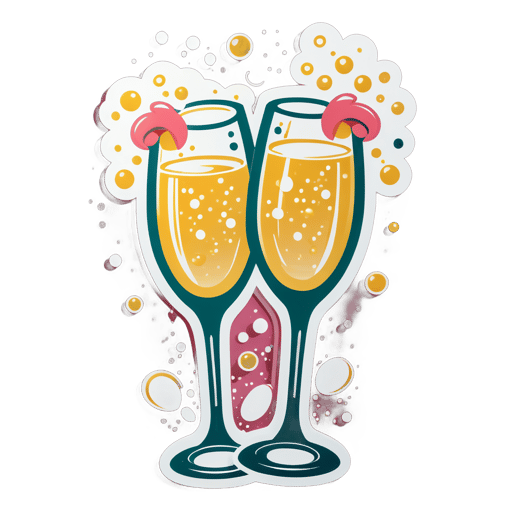 Bubbly Champagne sticker