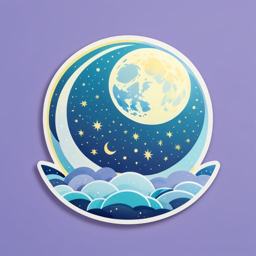 Serene Moon sticker