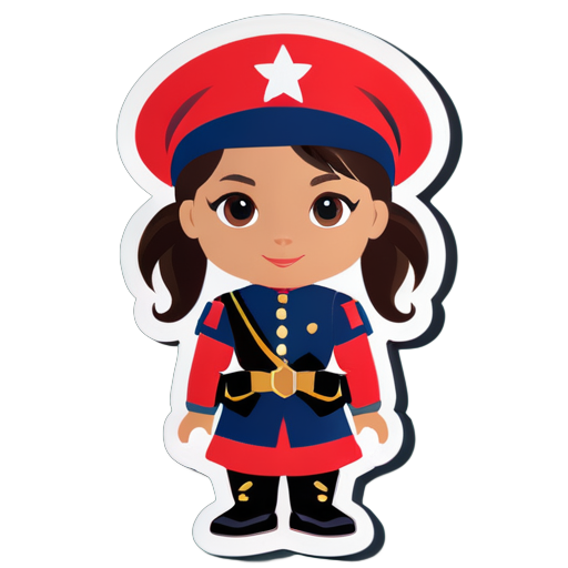 American Girl Soldier sticker