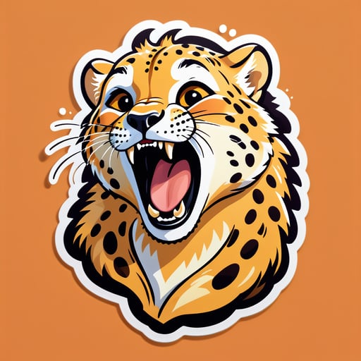 Enthusiastic Cheetah Meme sticker