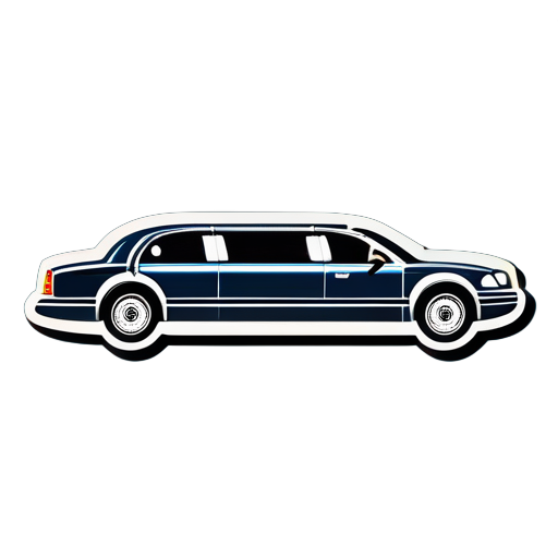 Version spatiale de la limousine de luxe sticker