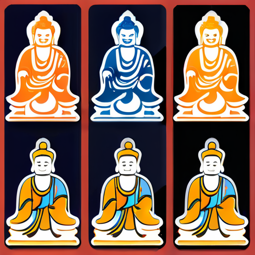 Luoyang Longmen Grottoes Buddha statues sticker