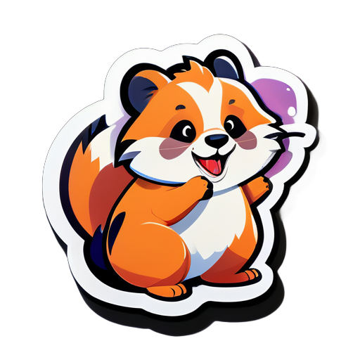 Desenhe um adesivo com o seu animal favorito fazendo algo inesperado sticker