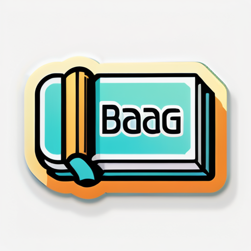 a logo of a book
 sticker