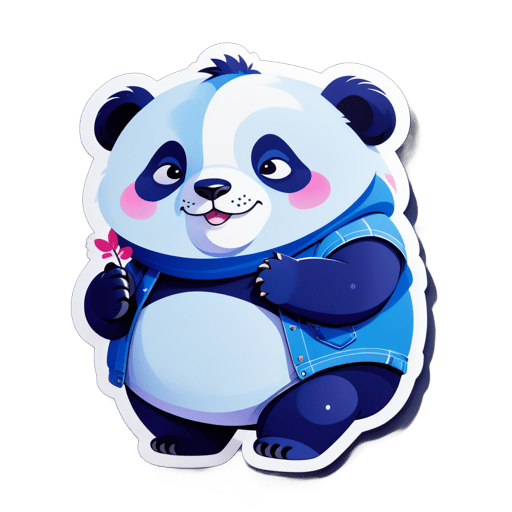 肥胖的靛藍色熊貓 sticker