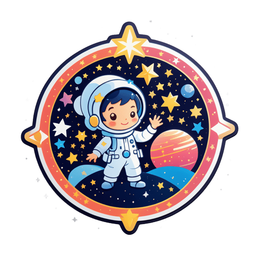 Astrónomo de Estrella Centelleante sticker