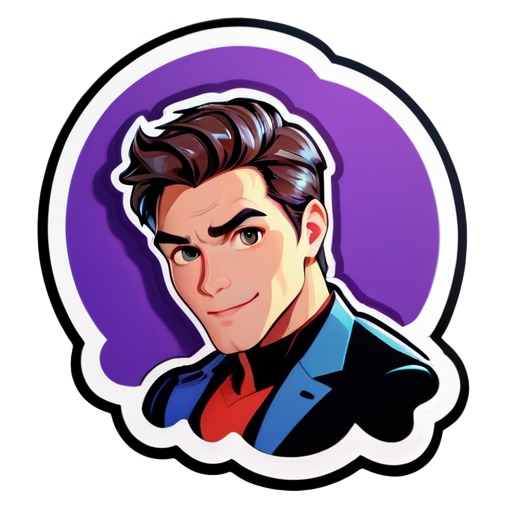 Mascular Body and super intelligent handsome guy sticker