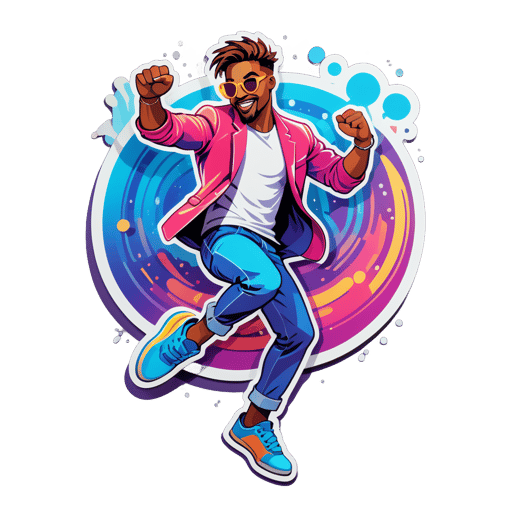 Movimentos de Dança Dinâmicos sticker