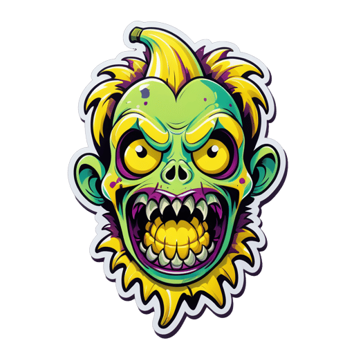 Banane Zombie Effrayante sticker