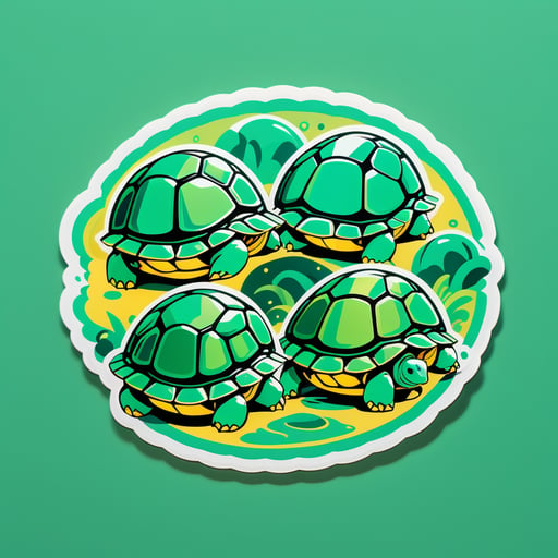 Ausreichende Smaragdschildkröten sticker