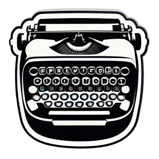 Vintage Typewriter Keys Sticker sticker