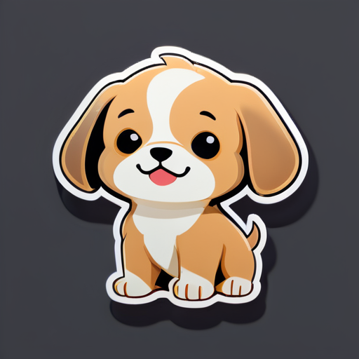 cachorro de línea sticker