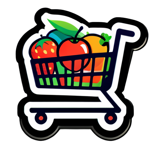 fruta de pomelo poner una pequeña imagen de carrito de compras en la imagen de pomelo. Necesito hacerlo para mi tienda en línea, el nombre de mi tienda en línea es 'ShadGoct' sticker