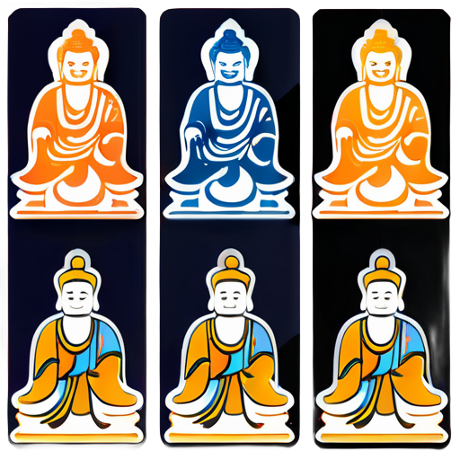 Luoyang Longmen Grottoes Buddha statues sticker