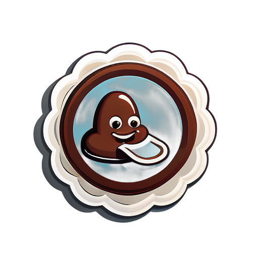 logo for company that mails poop sticker